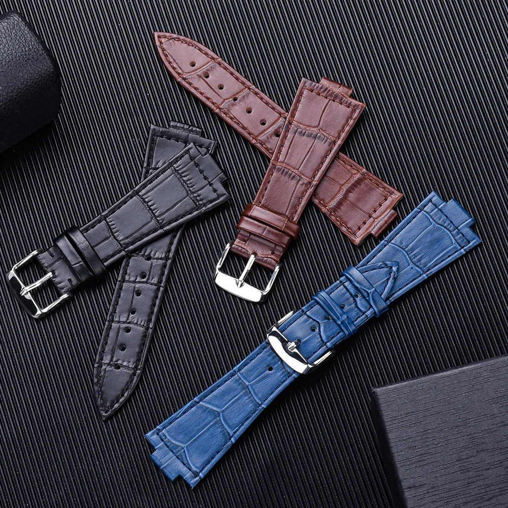 12mm Cowhide Leather Watchband For PRX series Strap T137407 T137410 Super Player Bracelet Convex End Mens Wrist Straps 240709