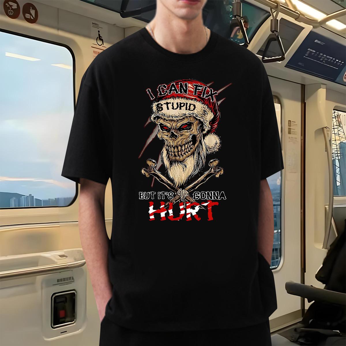 DIY Customized T-Shirts Skeleton 230g 100% Cotton Plus Size Custom Men Clothes T-Shirt Street Casual Short sleeve Cotton Soft 5A Polos