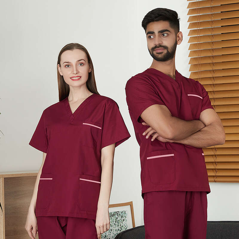 Two Piece Set Women Scrubs Undefined Zip Up New Arrival New Product French Show Thinness Non-ironing New Pattern Ventilation Waist Short