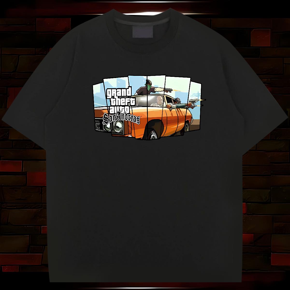 Loose Men Tees racing 230g Cotton Breathable Crew Neck Cotton Daily Wear Man T Shirts Plus Size Cartoon Custom Tee Shirt