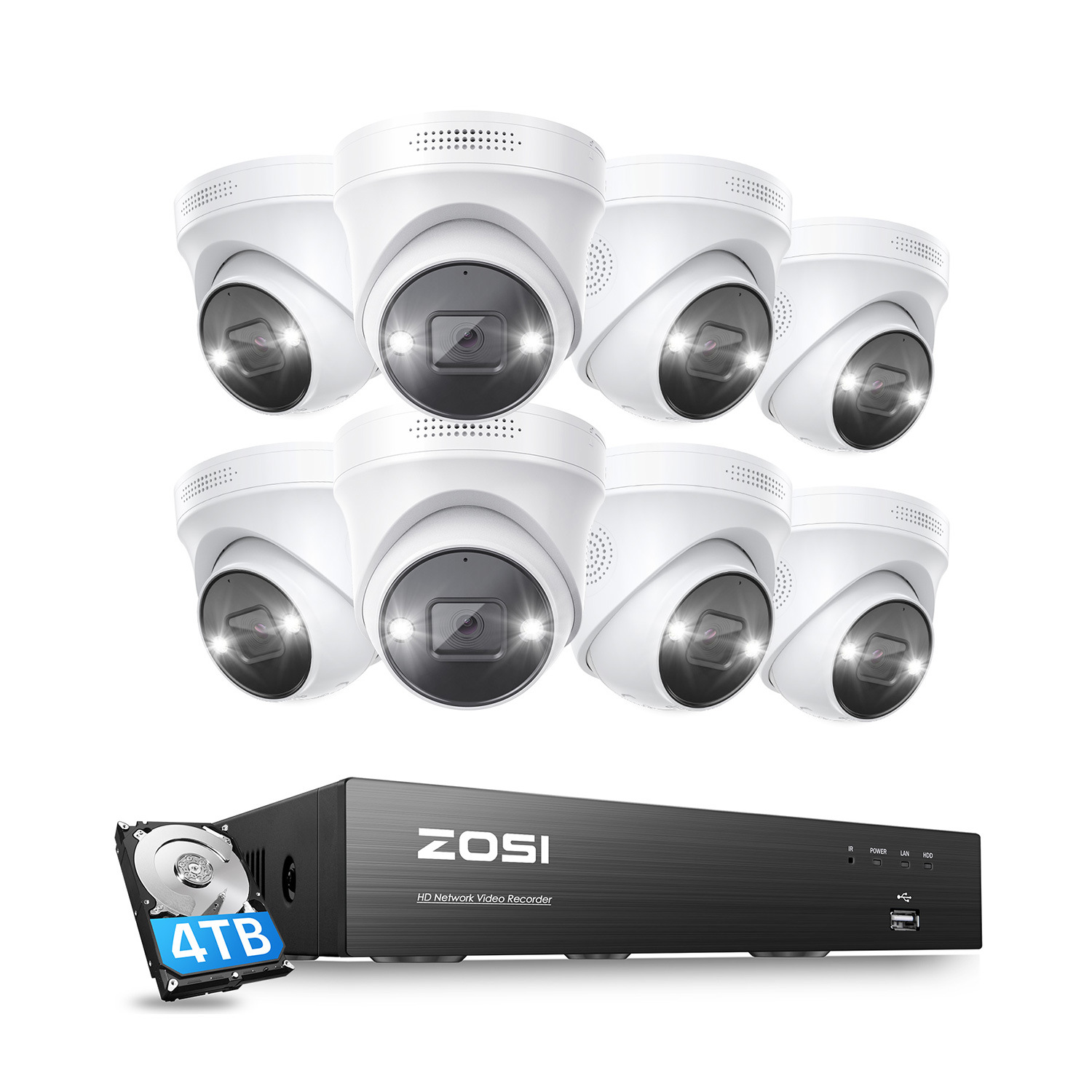 IP Cameras Reolink 4K 8CH for person/vehicle detection of 4MP/5MP IP security cameras NVR 24/7 H.265 video recorder 12MP monitoring kit NVR kit d24051