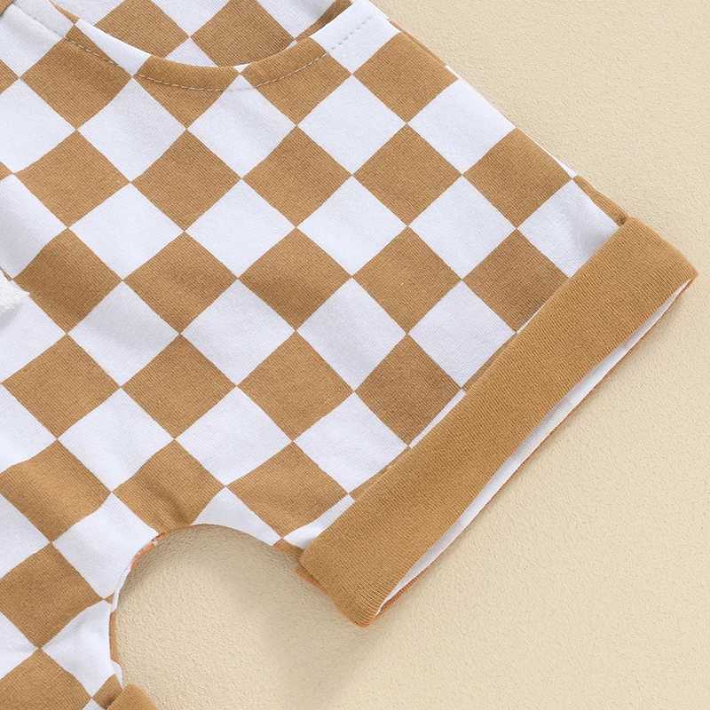 Clothing Sets 2024 Toddler Summer Boy Outfits Cotton Short Sleeve T-shirt Plaid Shorts Clothes For Baby Casual Breathable Clothes Set