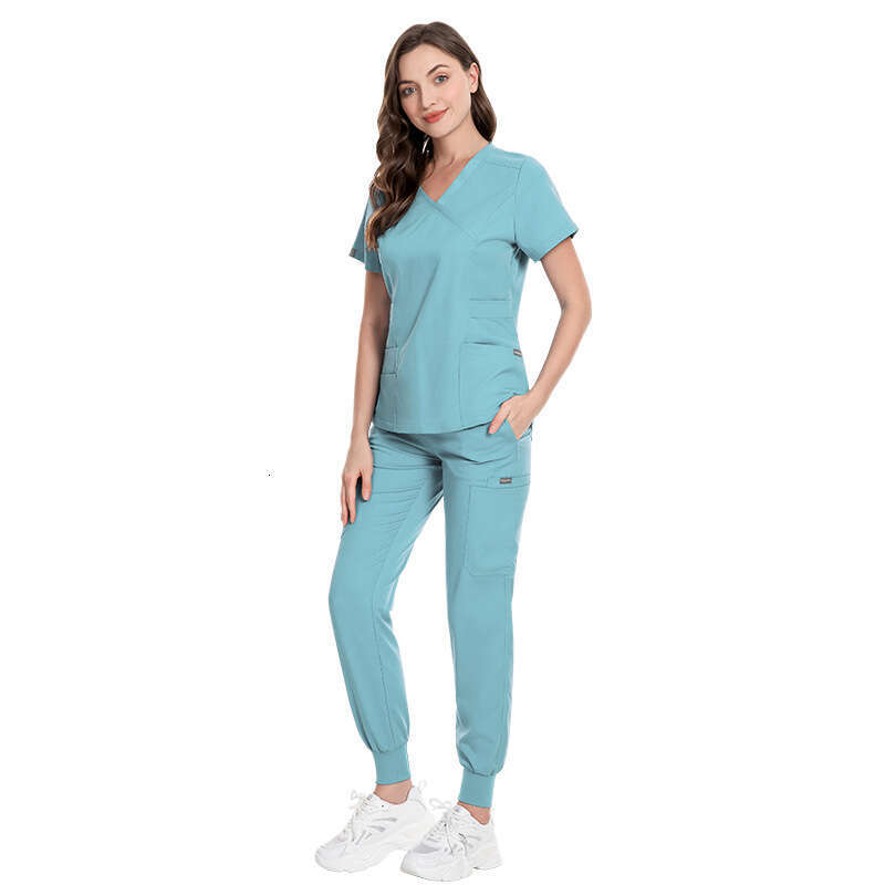 Niaa Hinn Scrubs New Product New Arrival Long Non-ironing High Elasticity Show Thinness French Leisure Time Ventilation Versatile Solid Short Waist