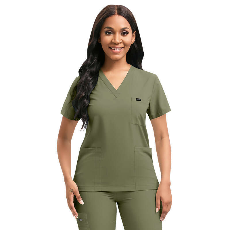 Niaa Hinn Scrubs Set New Product New Arrival Non-ironing French High Elasticity Washable Versatile Business Affairs Ventilation Novelty Linen