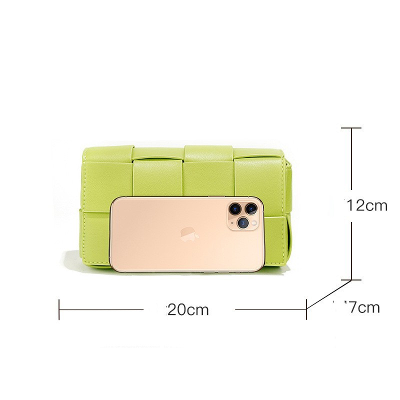 Leather Woven Small Waist Bags For Women Luxury Brand Bag Weave Cassette Waist Belt Bag 2023 Trend Chest Pouch Female Bag