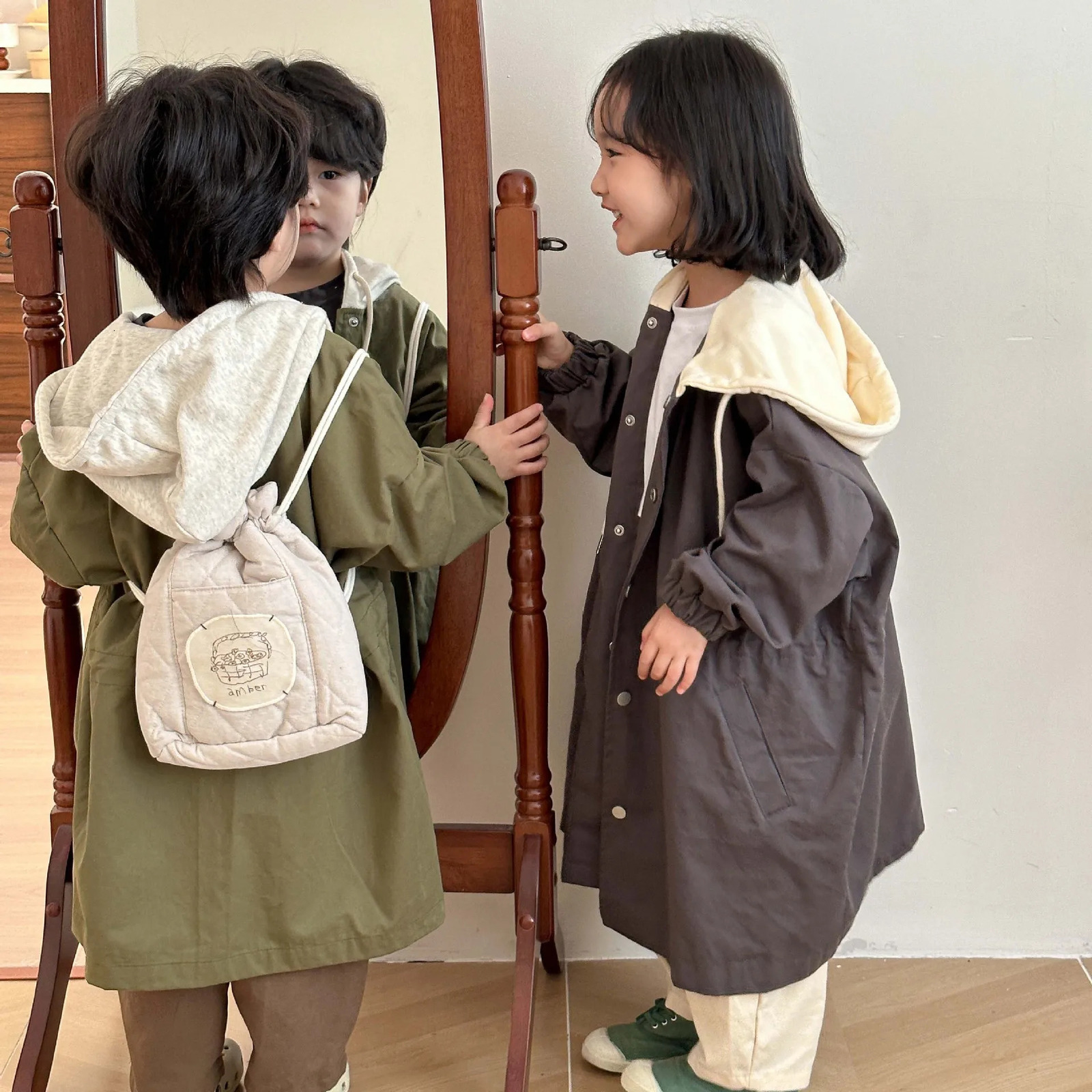 Spring Children Long Sleeve Casual Hooded Coat Kids Girls Loose Windbreak Fashion Infant Boy Jacket Toddler Clothes 240711