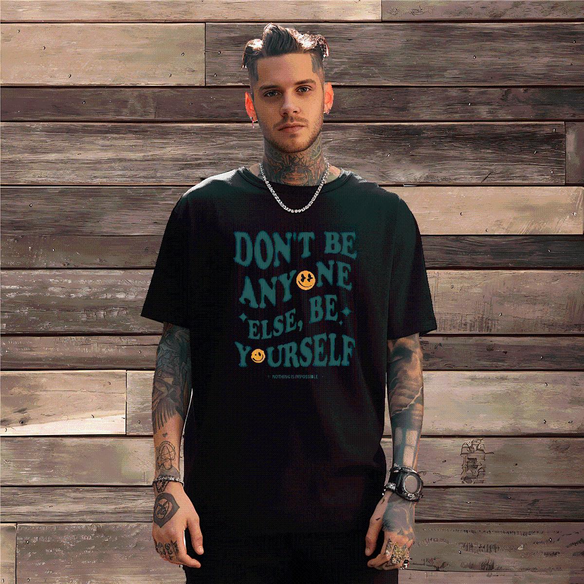 5A Men Tees Be Yourself 230g Cotton 180g Cotton Street Casual T Shirts Men Customized Designer Wear