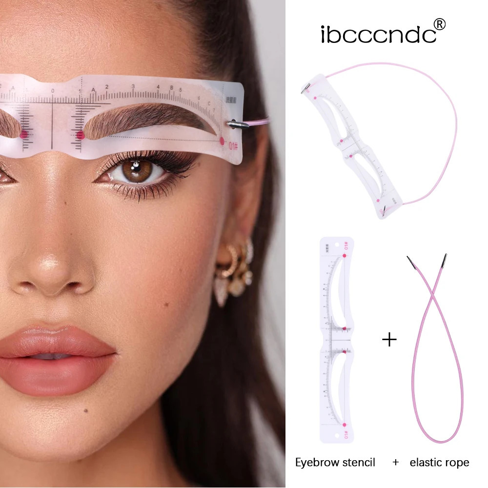 Eyebrow Powder Stamp Set 12 Styles/Set Eyebrow Card Drawing Guide Template Card Reusable Easy Makeup Long Lasting 240715