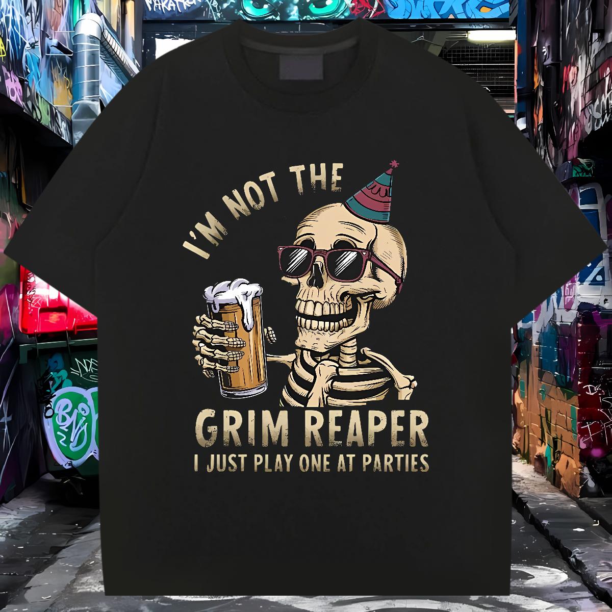 Wholesale Men T Shirts Skeleton 230g 100% Cotton Sport Short Sleeve Cotton O-Neck Tshirt for Man Woman Stylist Anime Print Tee Shirt