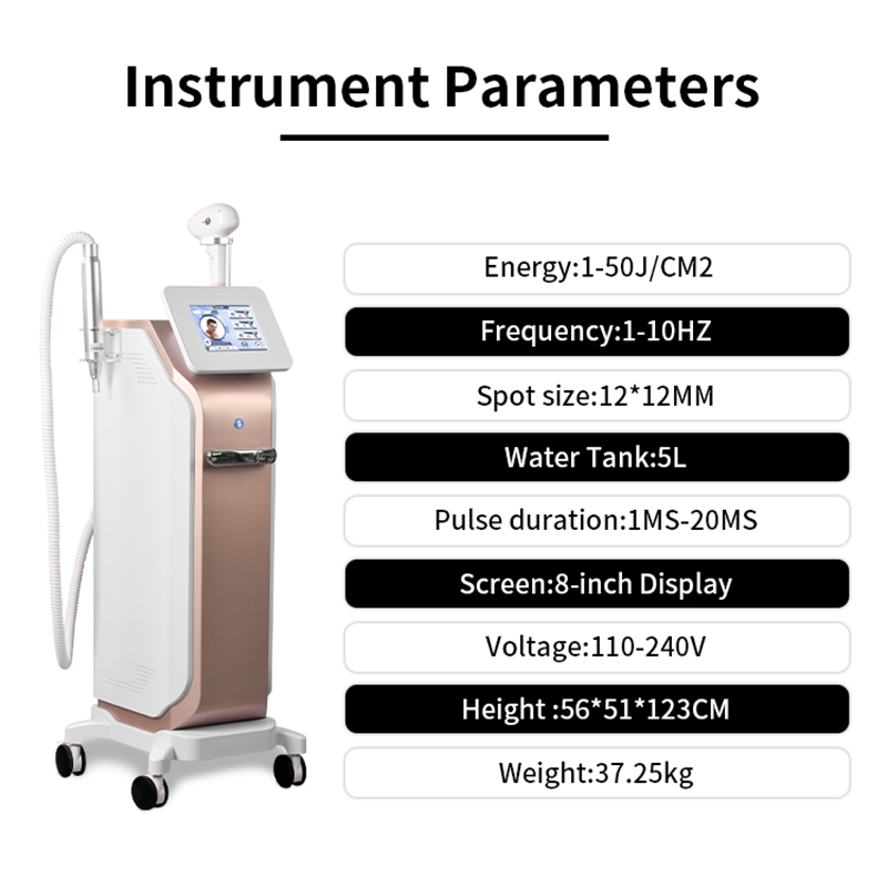 Newest Q Switched 808 Hair Removal Ice Cooling System ND Yag Laser Tattoo Removal Picosecond Laser Skin Rejuvenation Pico Laser Machine