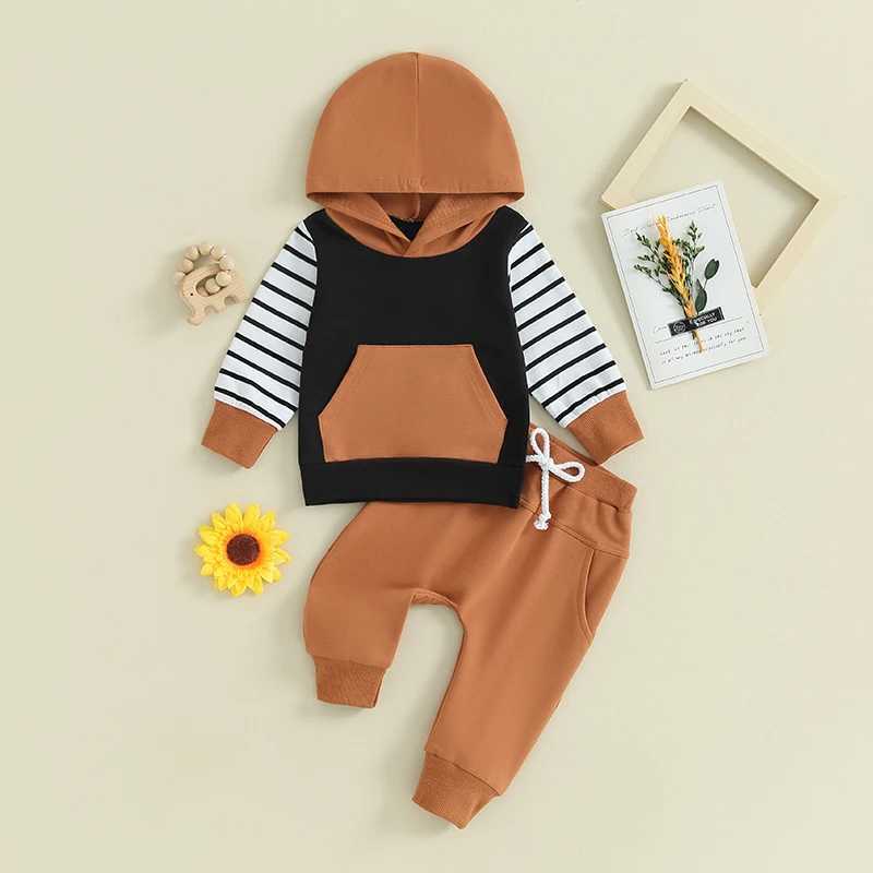 Clothing Sets Autumn Baby Boys Clothing Sets Toddler Striped Hoodie Sweatshirts + Elastic Pants 2pcs Kids Clothes New Tracksuit Suit