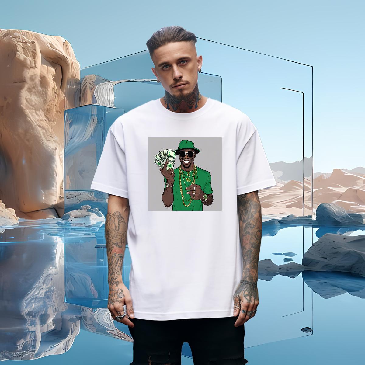 Fashion Casual T shirt XH 230g Cotton Custom Print Oversized Tshirts Spring Summer 180g Cotton Brand Tees Shirts