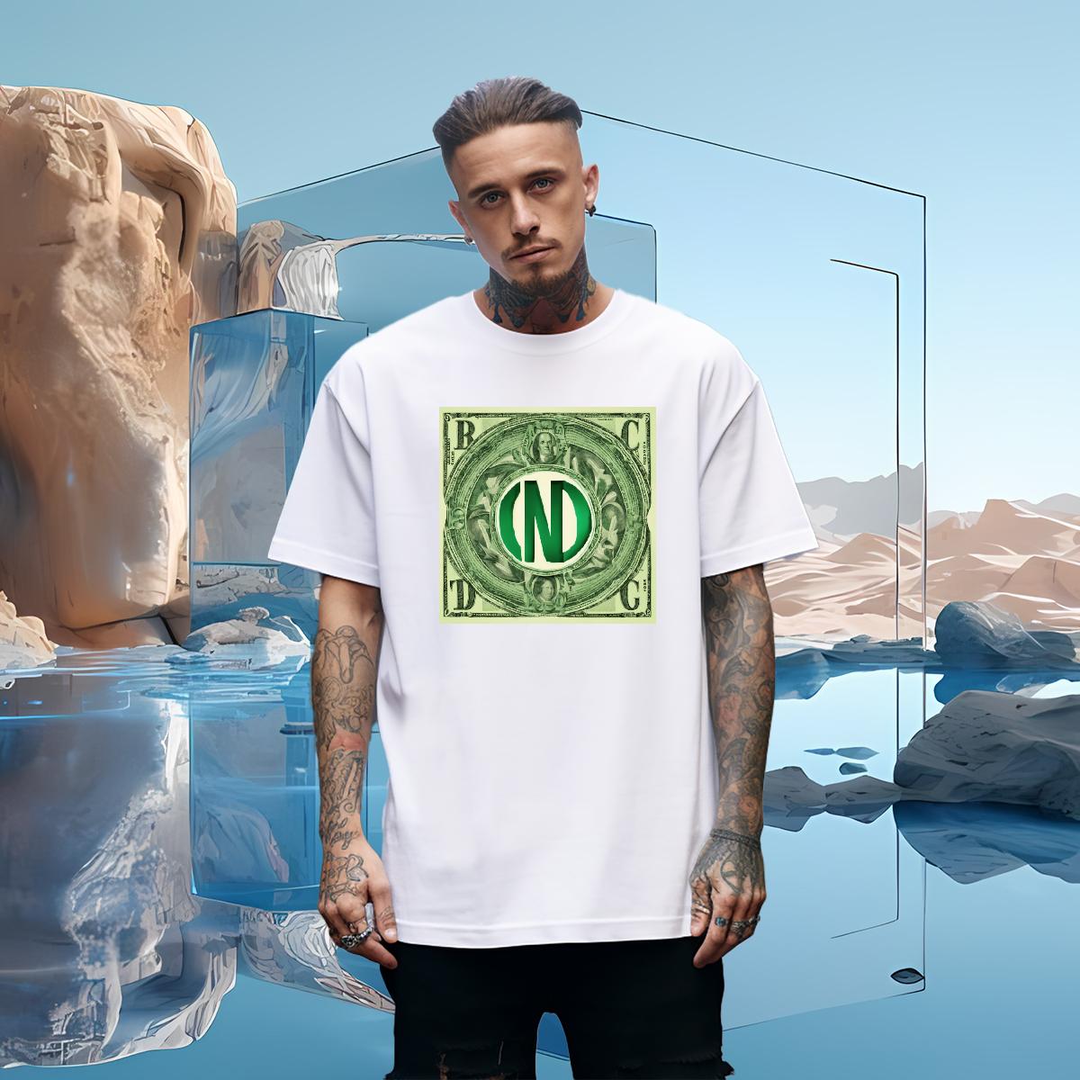 Wholesale Man T Shirts XH 230g Cotton Floral Print Tshirts Daily Outfit Breathable Crew Neck Cotton 5A Tops Tees