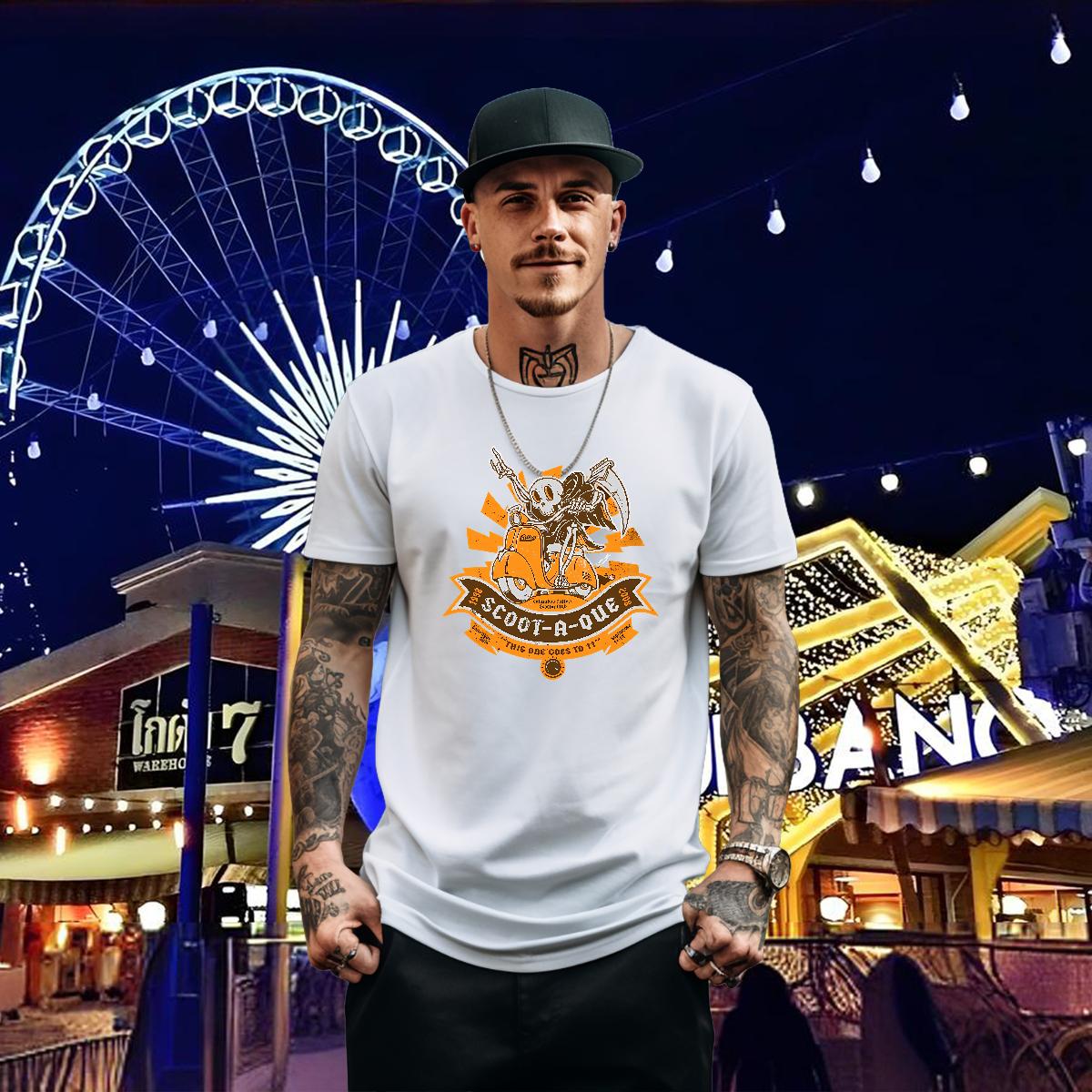 5A Tshirt for Man Woman Skeleton 230g Cotton Crew Neck Cotton Breathable Hip Hop Street T shirt Black White 2024 Wear
