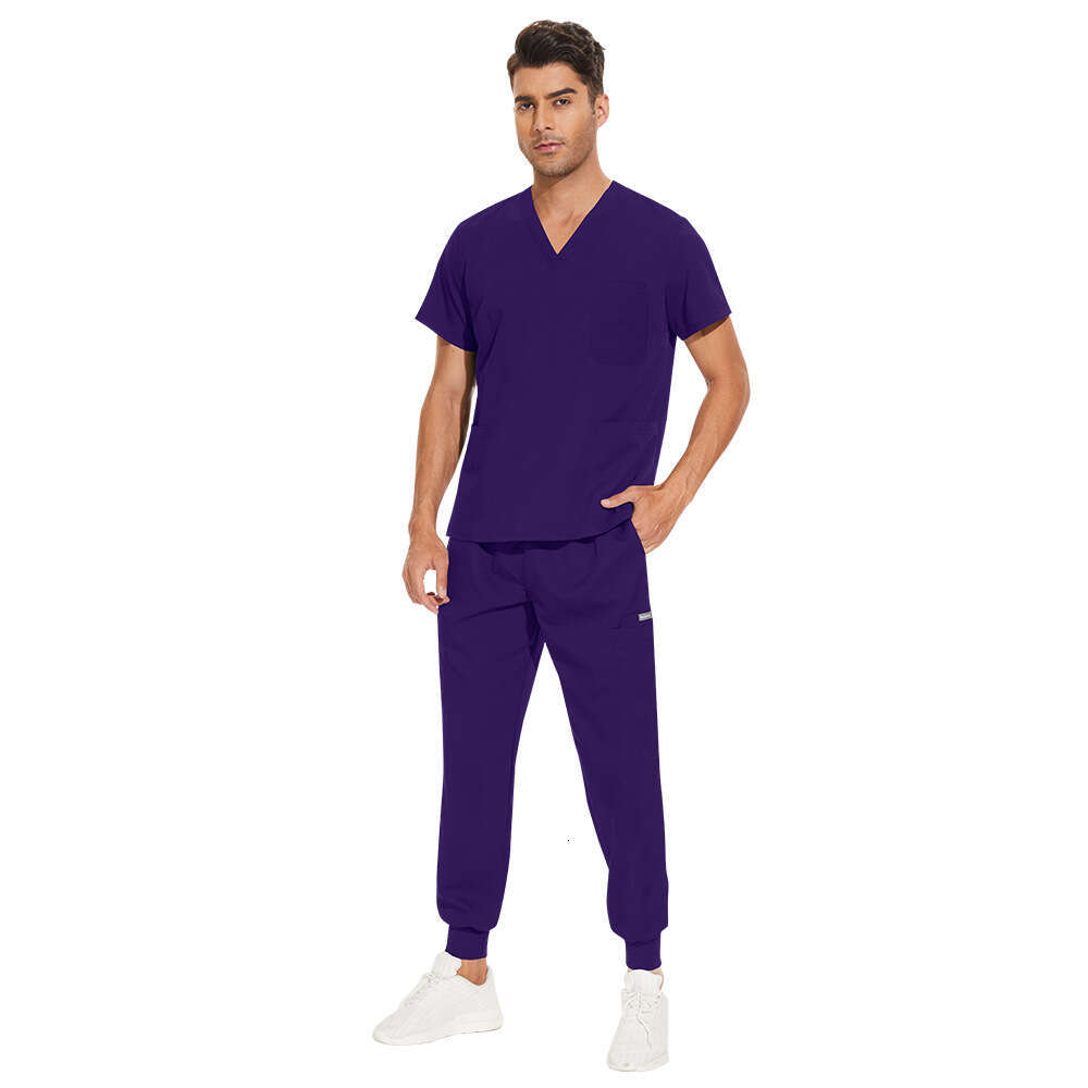 Niaa Hinn Scrubs for Women Uniform Scrub Set Two Piece Set Women New Product Long High Elasticity Leisure Time Versatile Printing Popular Linen Temper