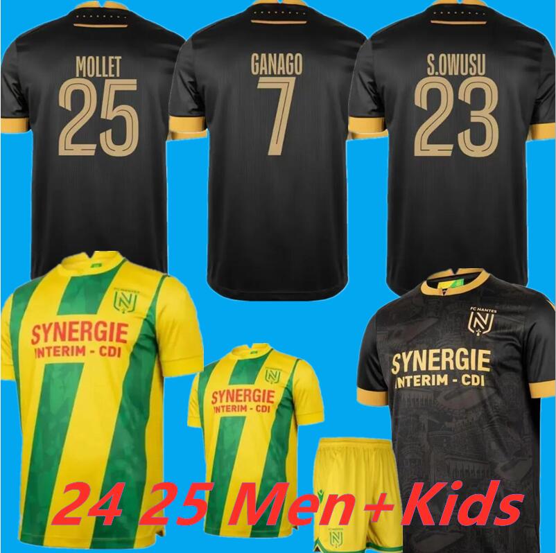 24 25 Nantes FC Maillots Etoile soccer jerseys Home Away 2024 2025 M. MOHAMED BLAS COCO CHIRIVELLA SIMON men kids kit football shirt maillot de foot