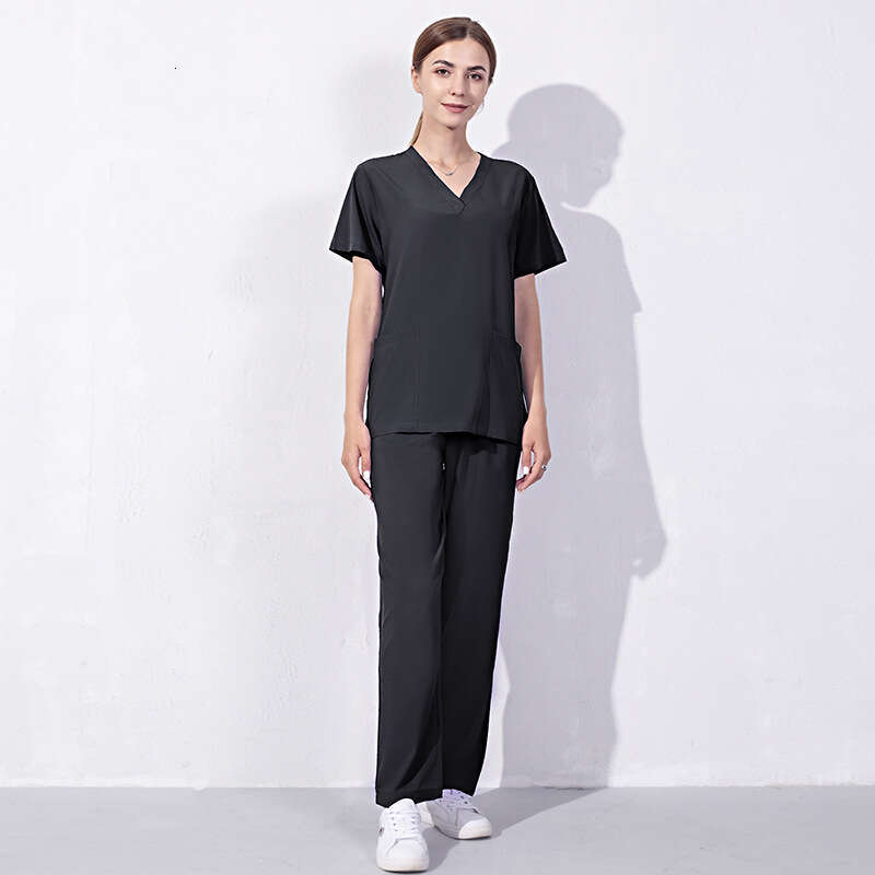 Niaa Hinn Scrubs Set New Arrival Washable Show Thinness Non-ironing Gentle Wind Business Affairs Fashion Linen Temperament Novelty Bifurcated Waist