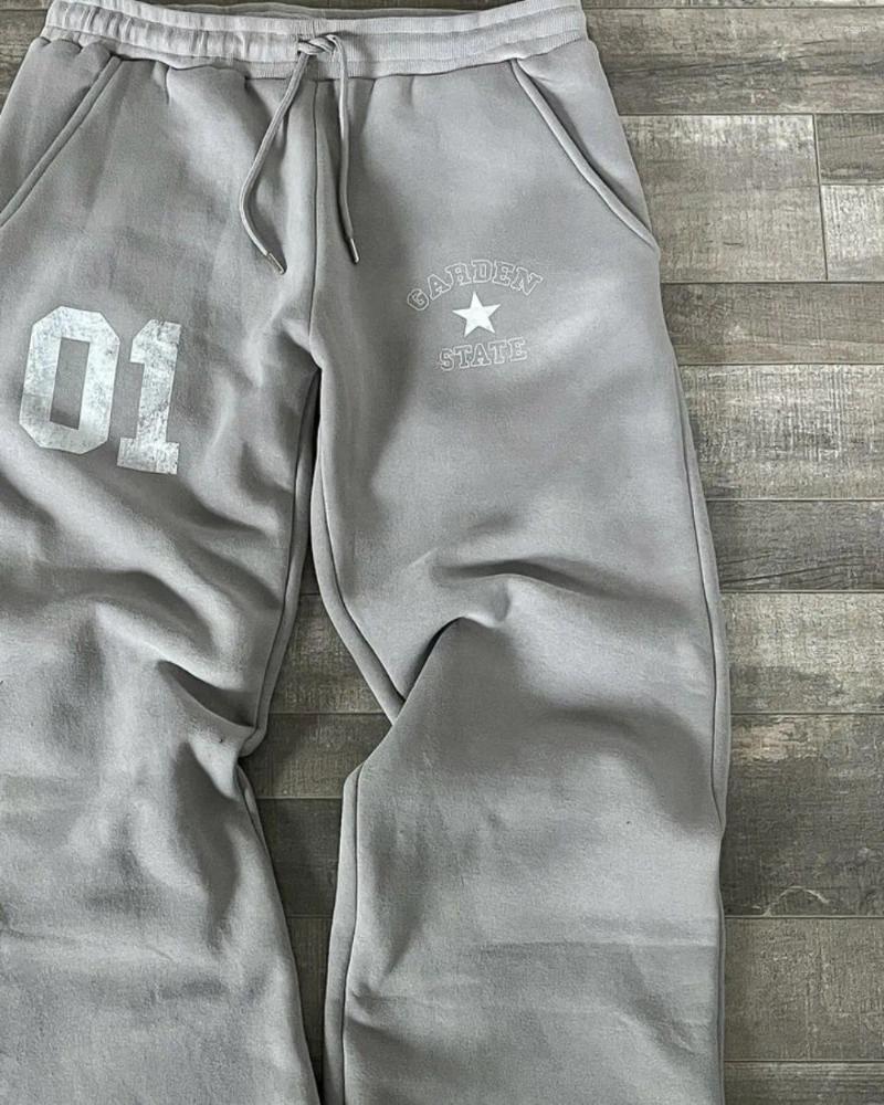 Men's Pants American High Street Retro Sweatpants Couples Sports Casual Running Training Straight Joggers Men Z260315