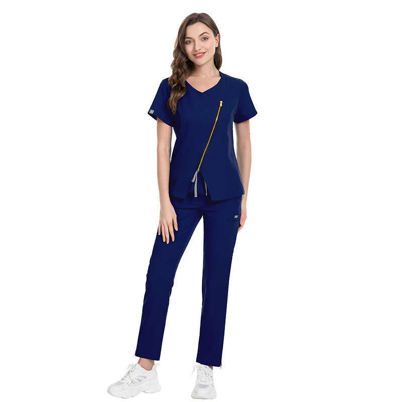 Designer Two Piece Set Women Scrubs Set New Product Long Show Thinness Washable Gentle Wind High Elasticity Printing Versatile Loose Novelty