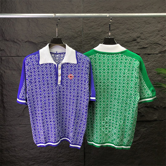 2# Summer Polos Fashion Embroidery Mens Polo Shirts Highly Quality T Shirt Men Women High Street Casual Top Tee size M-3XL #74