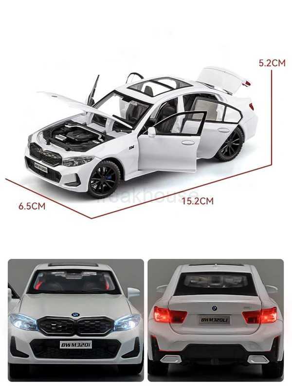 1 32 BMW 320i THE 3 G20 2023 Alloy Model Car Toy Diecasts Casting Sound and Light Car Toys For Children VehicleCL240717