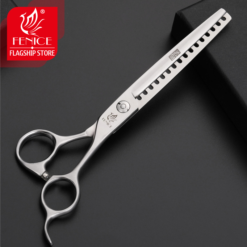 Fenice 6.75 inch Pet Dogs Gromming Scissors Reversed Tooth Shark Thinning Shears Animals Cat Barber Cutting Tools Rate 85%