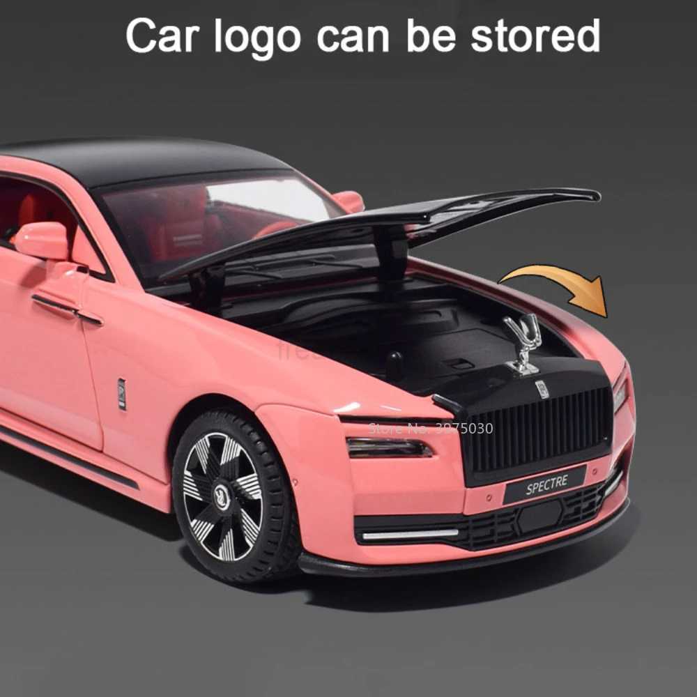 1/24 Alloy Diecast Car Model Rolls Royce Spectre Toy Simulation Limousine Pull Back Sound Light Advanced Decorative Toys for BoyCL240717