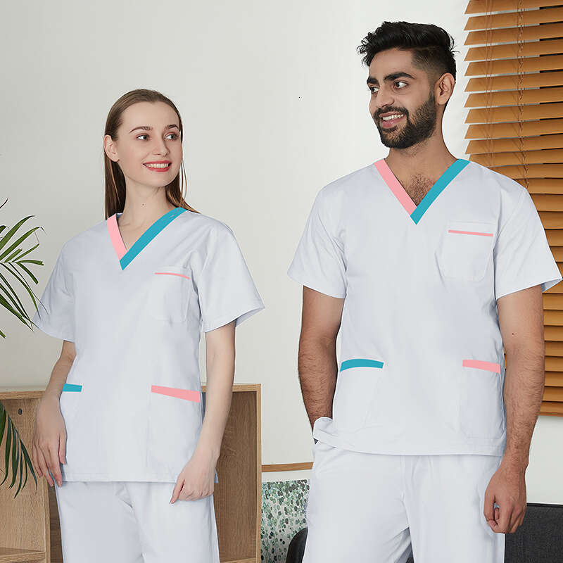 Niaa Hinn Scrub Set Two Piece Set Women Undefined Scrubs for Women Uniform New Arrival French Long Ventilation Fashion Loose Self-cultivation Short Bi
