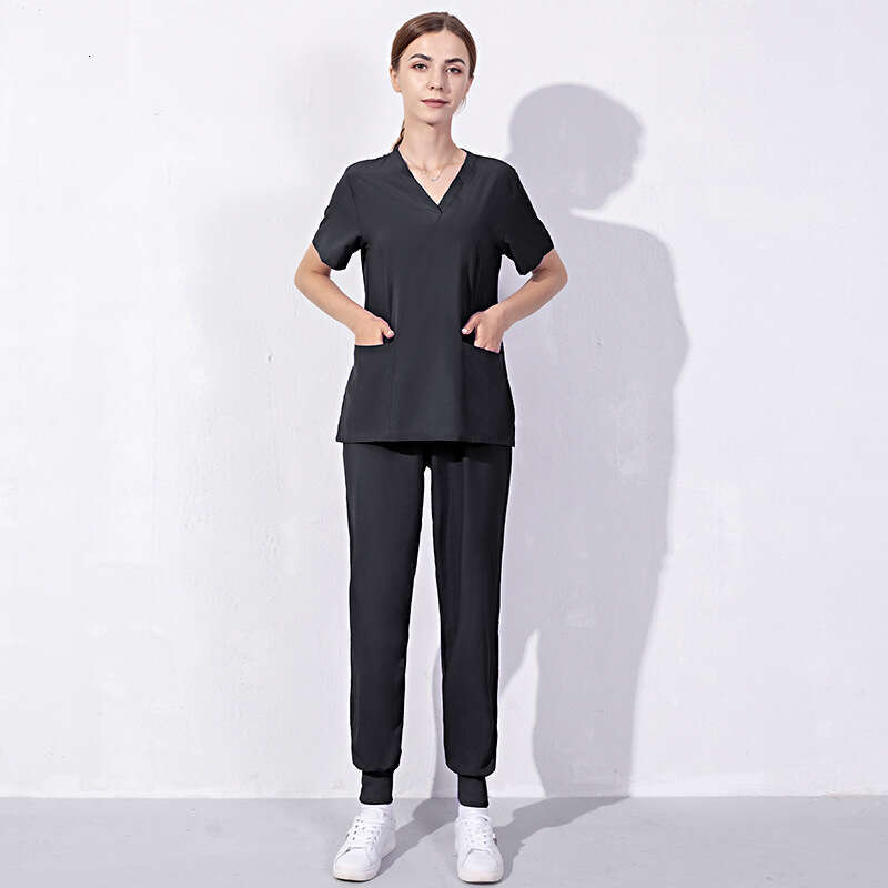 Niaa Hinn Scrub Set New Arrival New Product Show Thinness Non-ironing Long Washable Leisure Time Business Affairs Temperament Short Loose