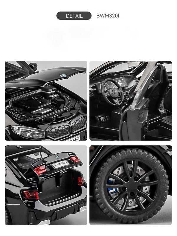 1 32 BMW 320i THE 3 G20 2023 Alloy Model Car Toy Diecasts Casting Sound and Light Car Toys For Children VehicleCL240717