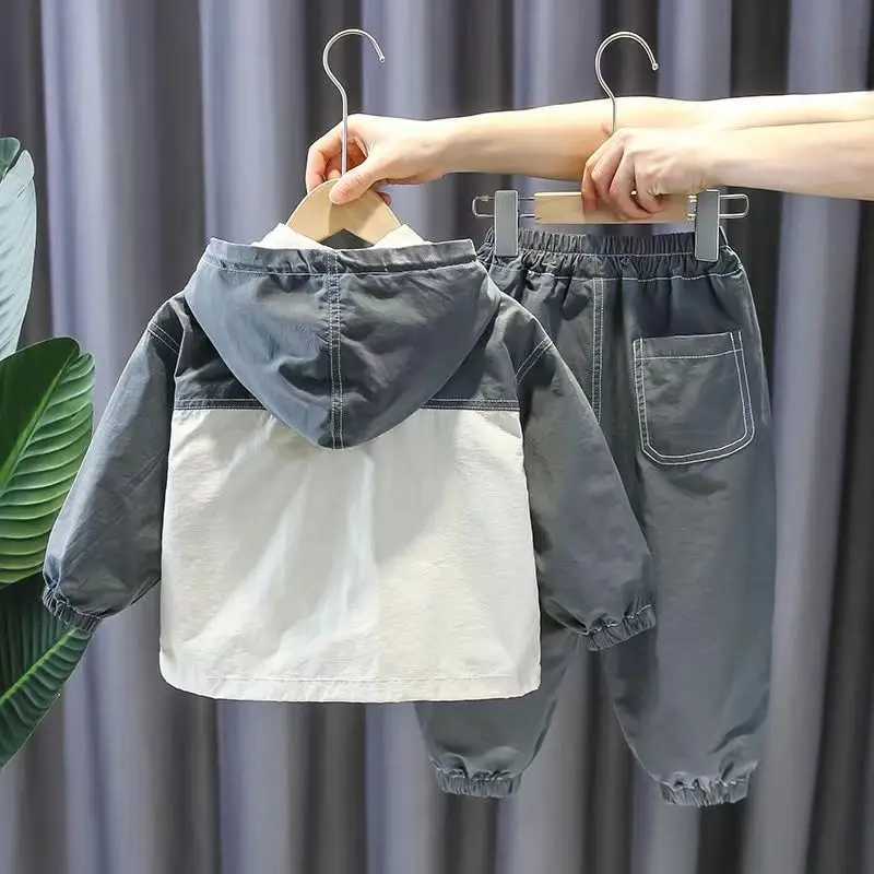 Clothing Sets Childrens Clothing Boys Autumn Westernized Set 2023 New Fashion Boys Spring And Autumn Style Handsome Two-Piece Set Kids