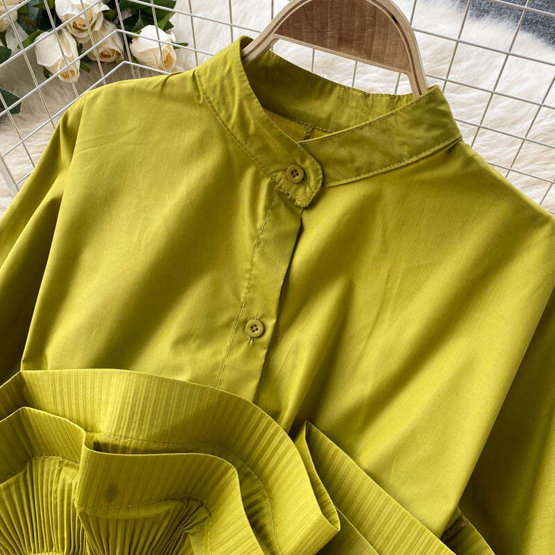 Best Saller Loose Versatile Summer High Street Long Sleeve Tee Shirts O-neck Crop Tops Long-sleeved Women Short Slim-fit Stripe Chiffon Graphic T Shir