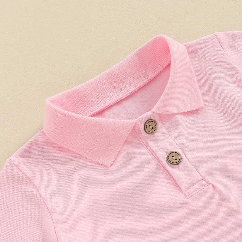 Clothing Sets Toddler Girls Boys Summer Outfits Clothing Sets Short Sleeve Lapel Button Up Shirt Tops and Solid Color Shorts Sets