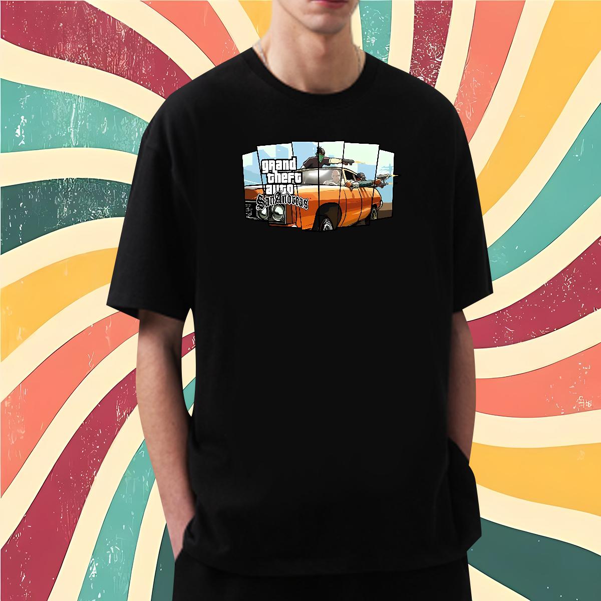 Factory Direct T Shirts Men racing 230g 100% Cotton Skull Daily Outfit Men Tshirts Short sleeve Cotton Soft Brand