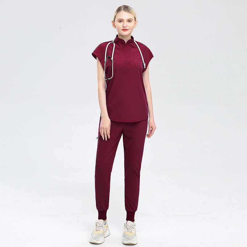 Niaa Hinn Scrub Set New Arrival New Product Show Thinness Washable High Elasticity New Pattern Business Affairs Sexy Temperament Short