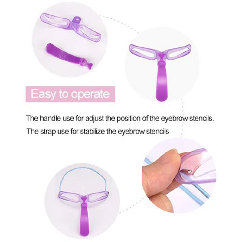 8-in-1 Reusable Eyebrow Template Beauty Makeup Eyebrow Stamp Template Eyebrow Shape Set Eyebrow Makeup Tool 240715