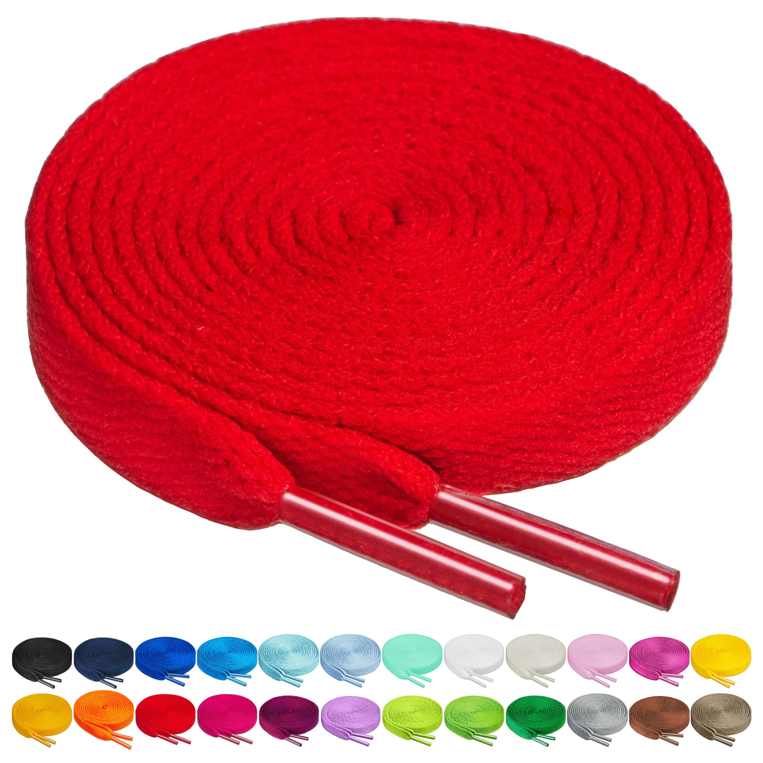 15 Pairs Multi-Pack 15 Different Colors Flat Shoe Laces Sneaker Laces