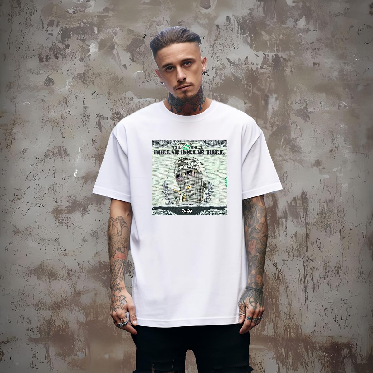 2024 DIY T shirt XH 230g Cotton Custom Print Oversized Street Men Tees Cotton Breathable Short Sleeve Loose