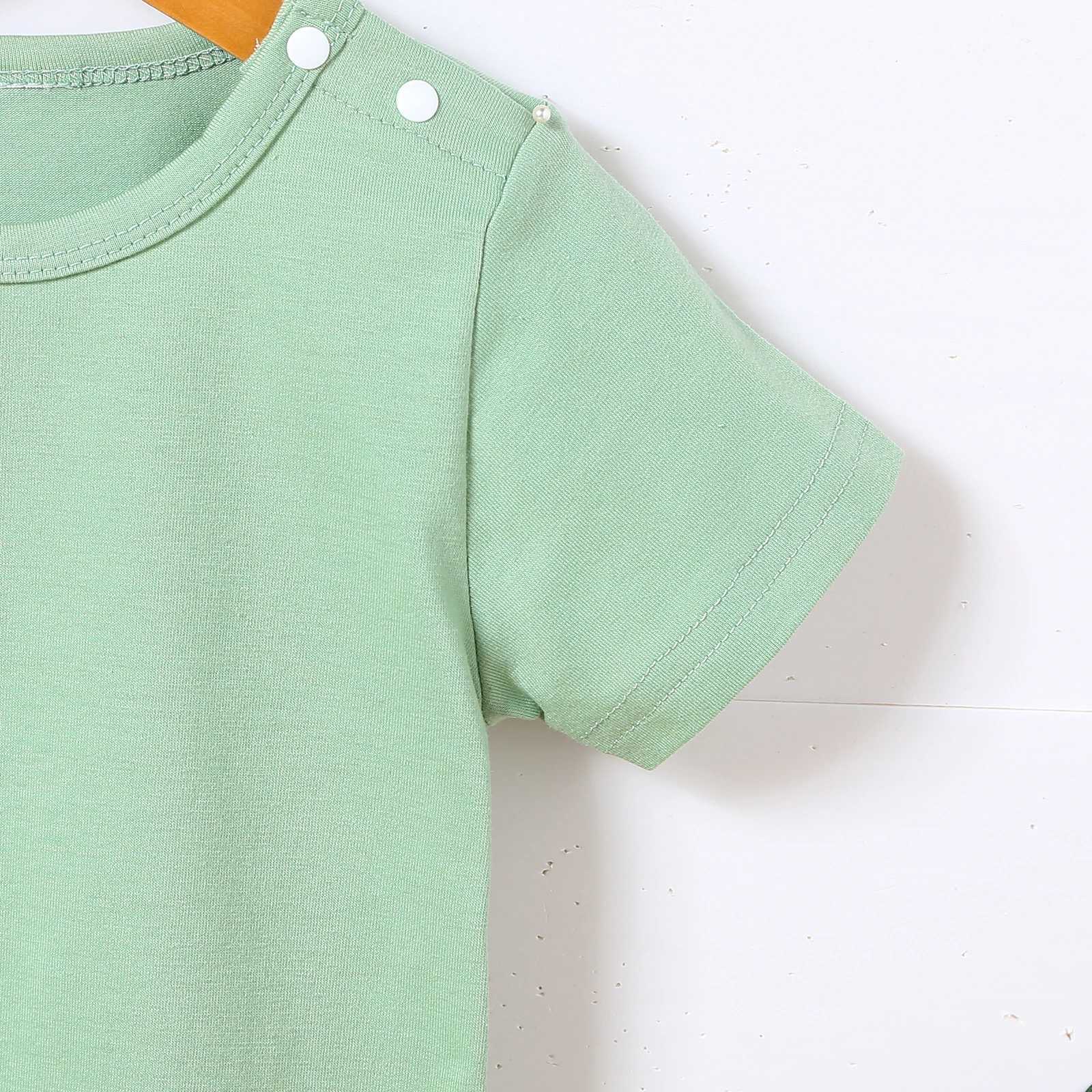 Clothing Sets 3Pcs Set Toddler Baby Boys Trendy Casual Summer Outfit Round Neck Short Sleeve T-shirt + Solid Shorts + Zipper Crossbody Bag