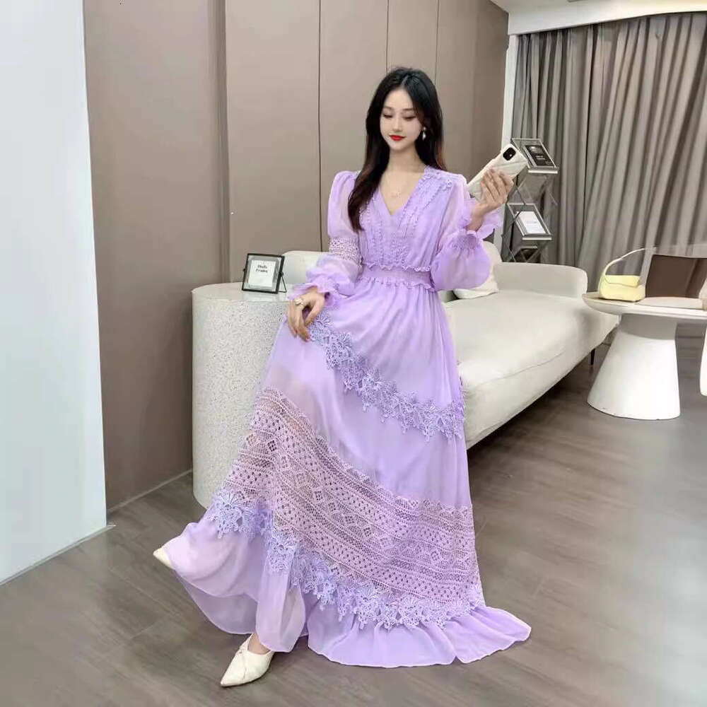 Waist Tied Dress, Spring/summer Womens Clothing, Early 2023, New Heavy Industry Large Swing Long Skirt, Elegant and Unique Skirt Temperament Oversize 