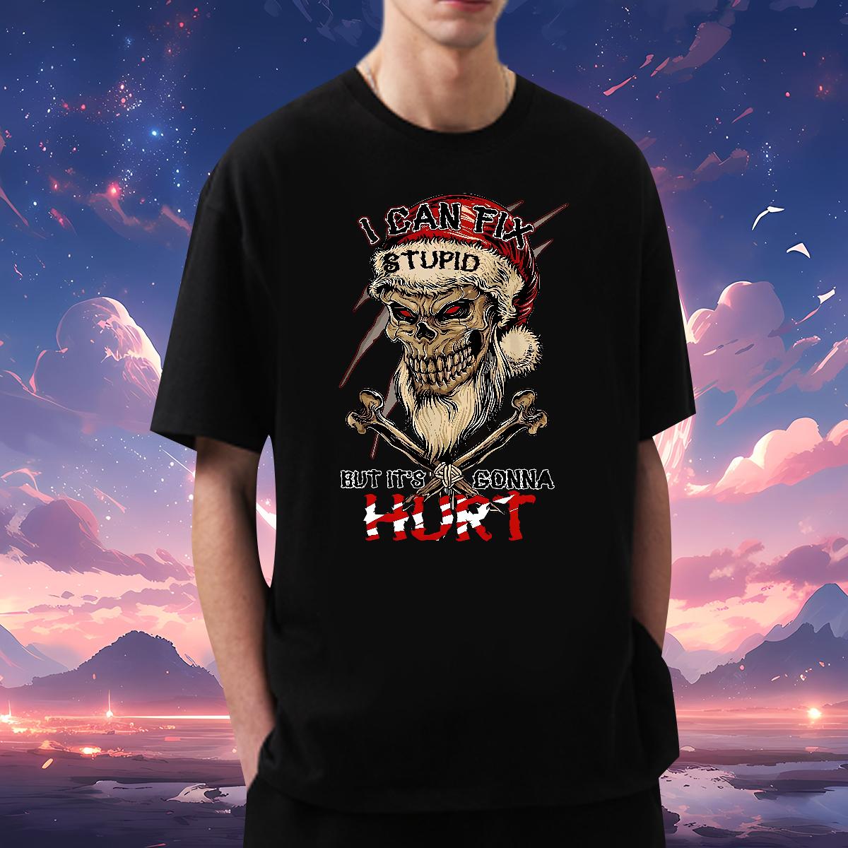 Designer Tshirts Skeleton 230g 100% Cotton Crew Neck Cotton Breathable Daily Outfit T Shirts Men Anime Print Fashion Designer Tees Shirts