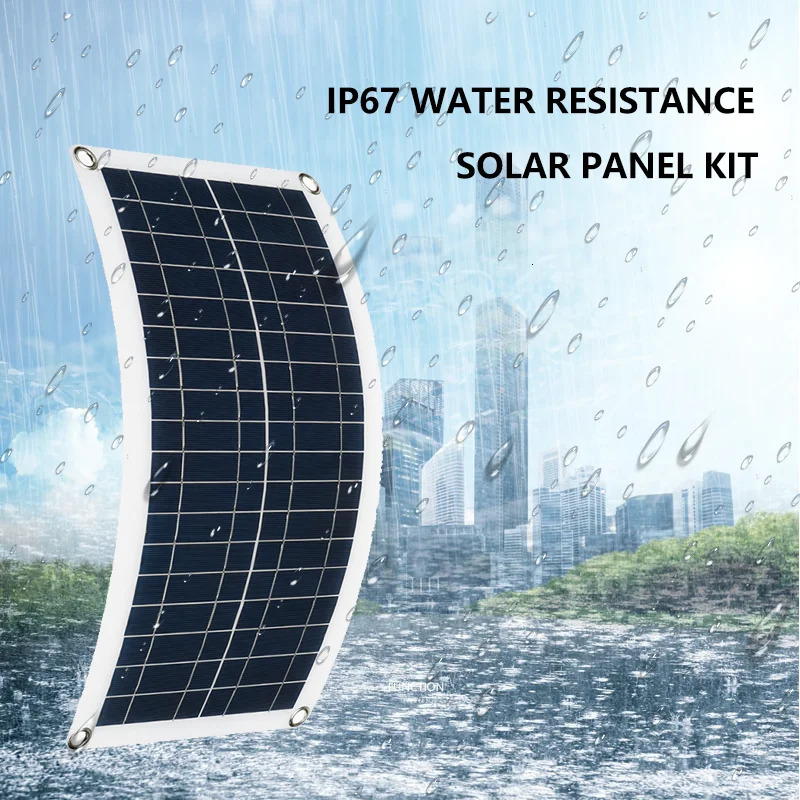 1000W Solar Panel 12V Cell 100A 30A 60A Controller Charge for Phone RV Car MP3 PAD Charger Outdoor Battery Supply 240711