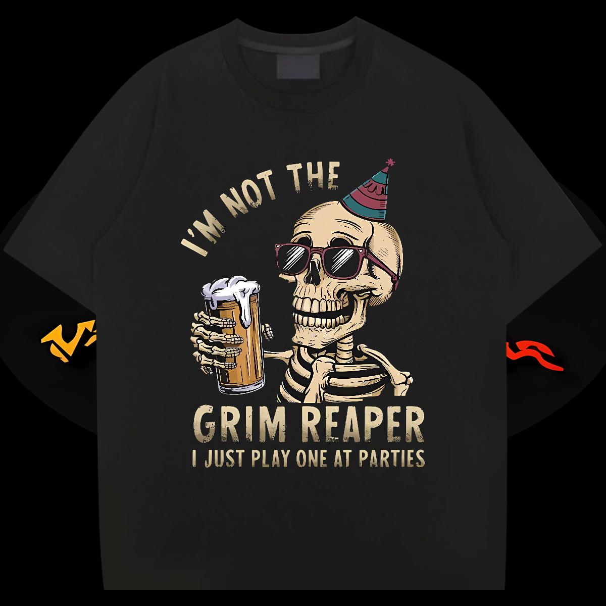 Custom T Shirt For Man Skeleton 230g 100% Cotton DIY Couples T Shirts Summer Casual Cotton Breathable Short Sleeve Loose Clothings