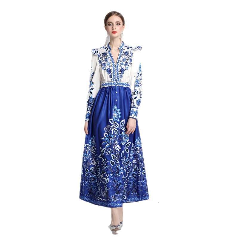 2023 Spring French Slimming Waist, Hepburn Style Elegant Big Swing Skirt Dress Muslim Fishtail Dress Chiffon Floral Dress Waist Short Sexy Loose Silk 