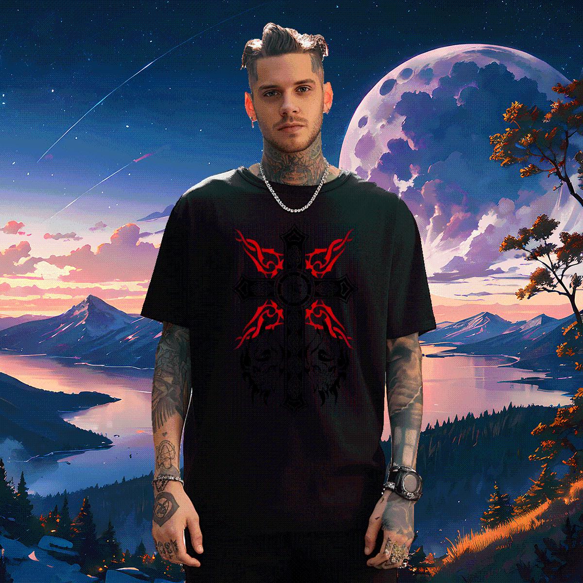 Designer Fashion T shirt fathion 230g Cotton Skull Couples T Shirts Casual Beach Cotton Breathable Short Sleeve Loose Fit Wear