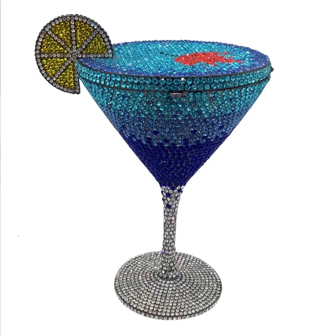 Lady Goblet Shaped Crystals Evening Clutch Purse Bags Women Diamonds Metal Purses And Handbags Wedding Party Day Clutches 240716