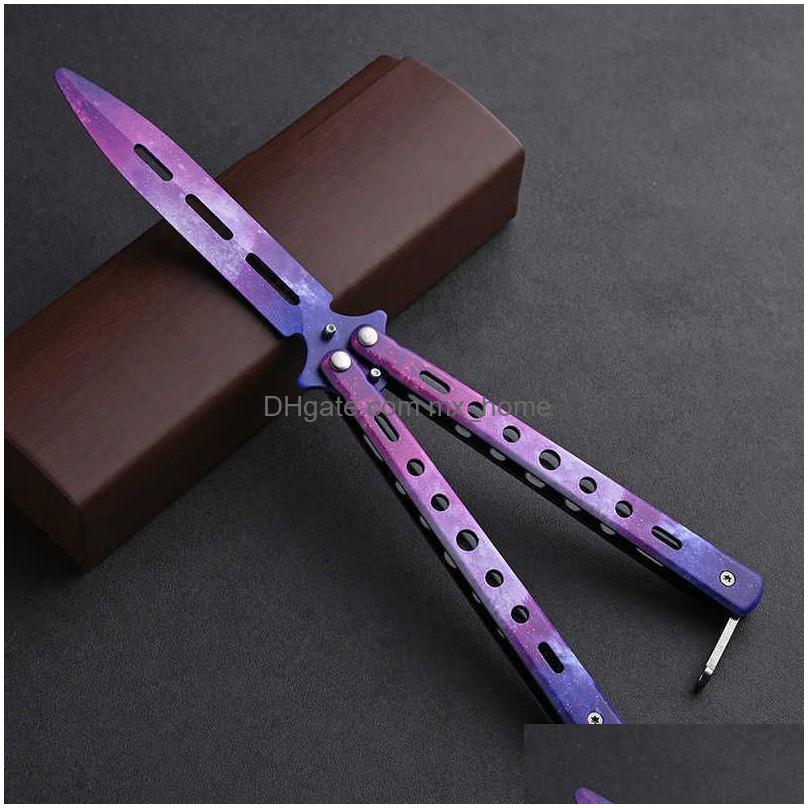 Party Favor Cs Go Karambit Folding Knife Butterfly Gift Game For Dl Blade No Edge Tool Practice In Toy T231123 Drop Delivery Home Ga Otgy2 Best qualit