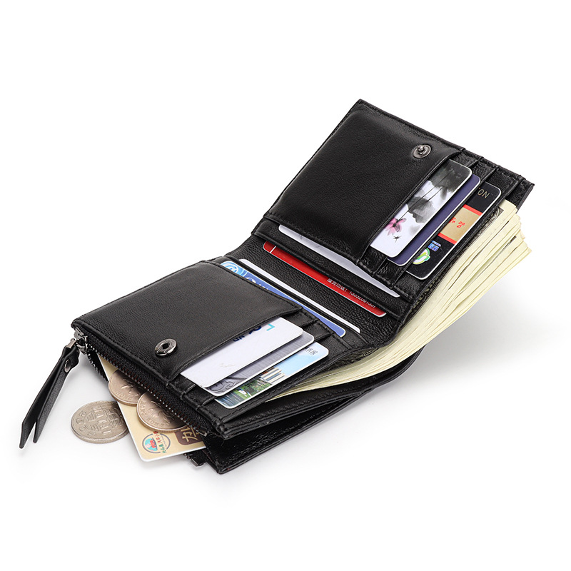 Annmouler Fashion Wallets for Women Woven Genuine Leather Short Wallet Designer Female Billfold Chic Coin Purse Card Holders
