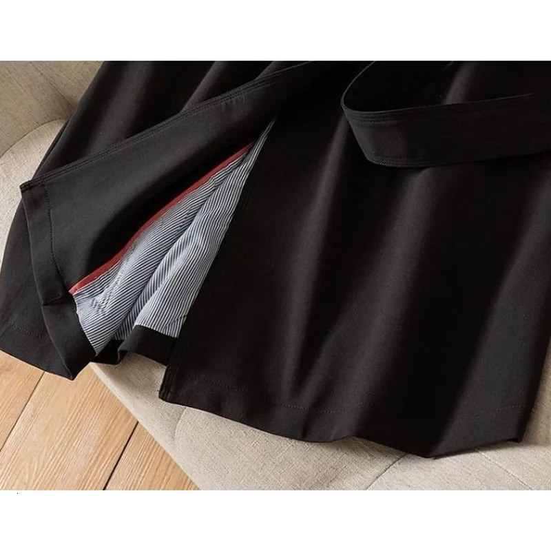 Spring Autumn Casual Women Mid-length Trench Coat With Letter Embroidery Sashes Double-breasted Lapel Female Windbreaker Outwear 240716