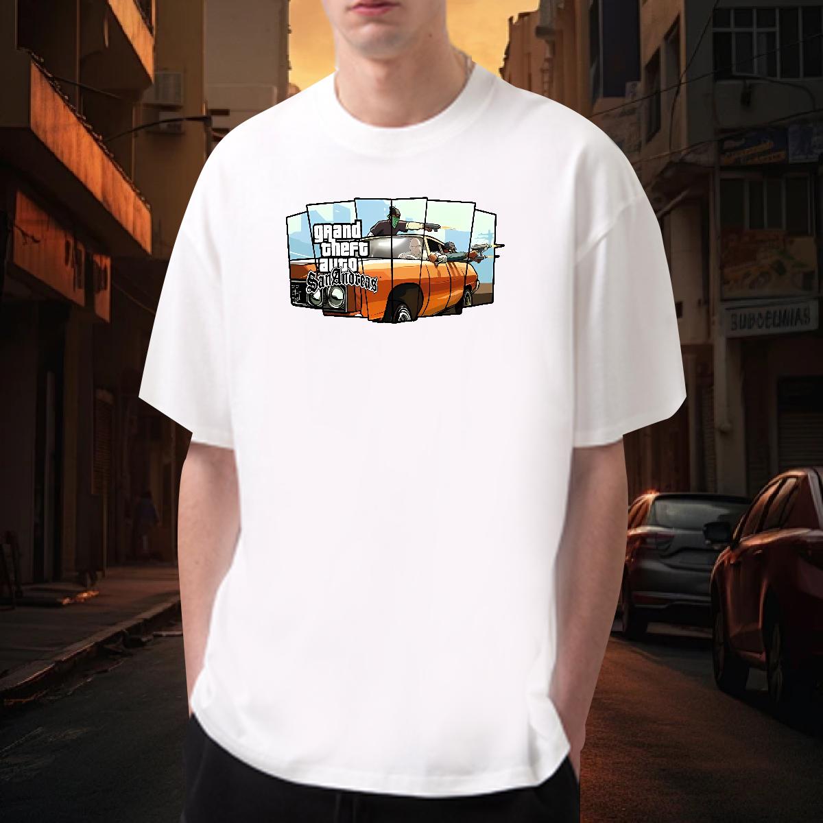 New Designer Men T Shirts racing 100% Cotton 230g Custom Cartoon Mens Tshirts Sports Casual Short Sleeve Cotton O-Neck Loose Tops Tees